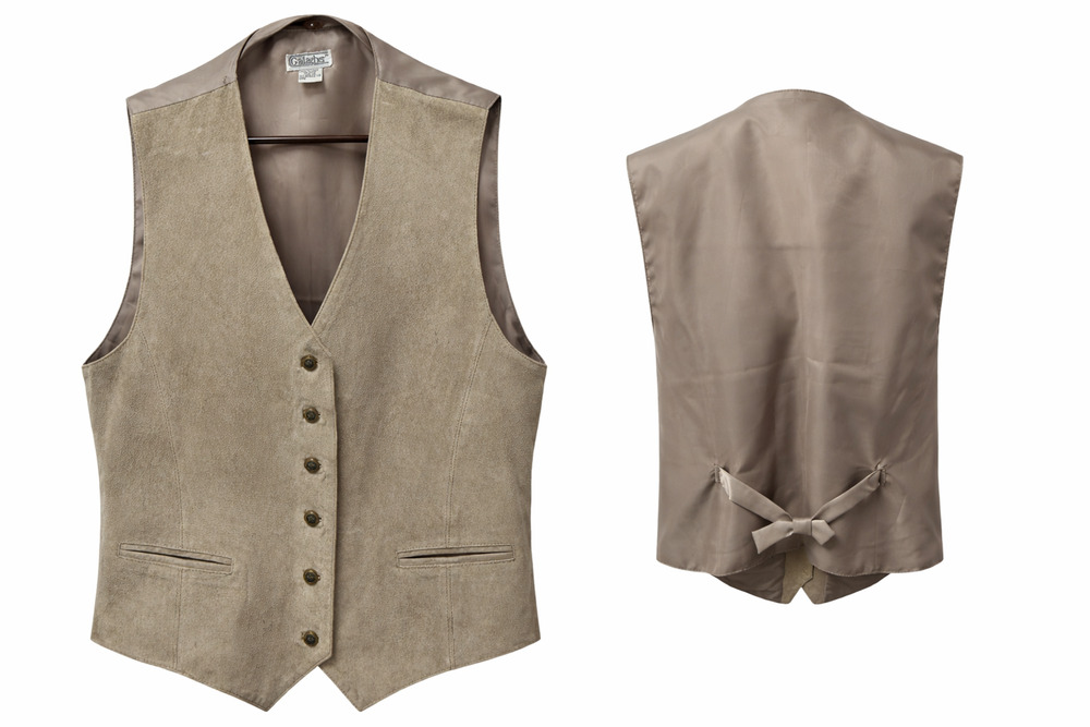 Gallagher Suede Leather Western Vest Travel Ranch Safari Layering XL